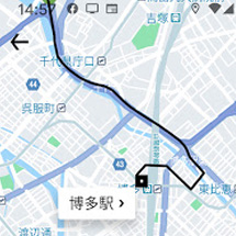 uberのメリット「目的地までのルートを表示」｜福岡のタクシー会社 トマト交通